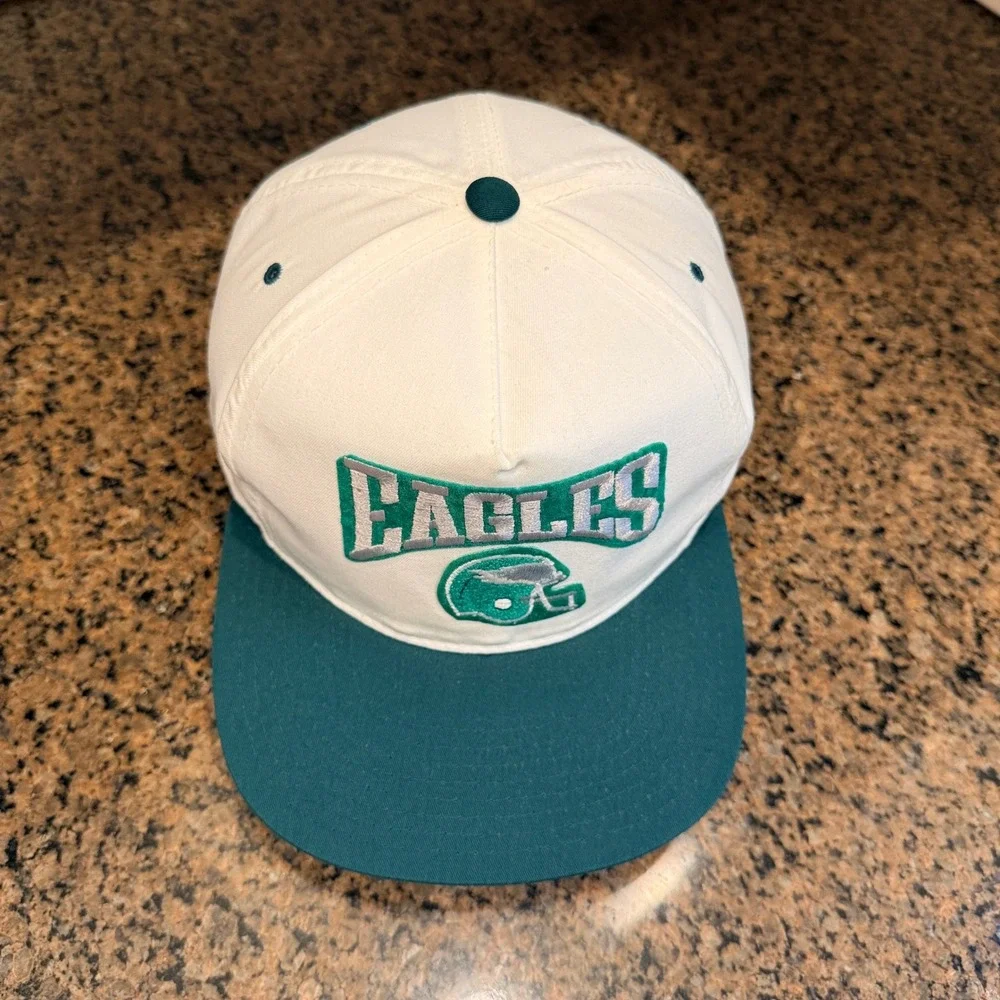 Vtg 90s Philadelphia Eagles New Era Pro Design Snapback Hat Made in US Deadstock